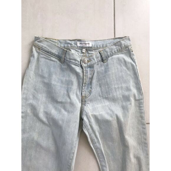 Jill Stuart Cotton Side Slit Straight Leg Denim Jeans FLAWS - Picture 2 of 12